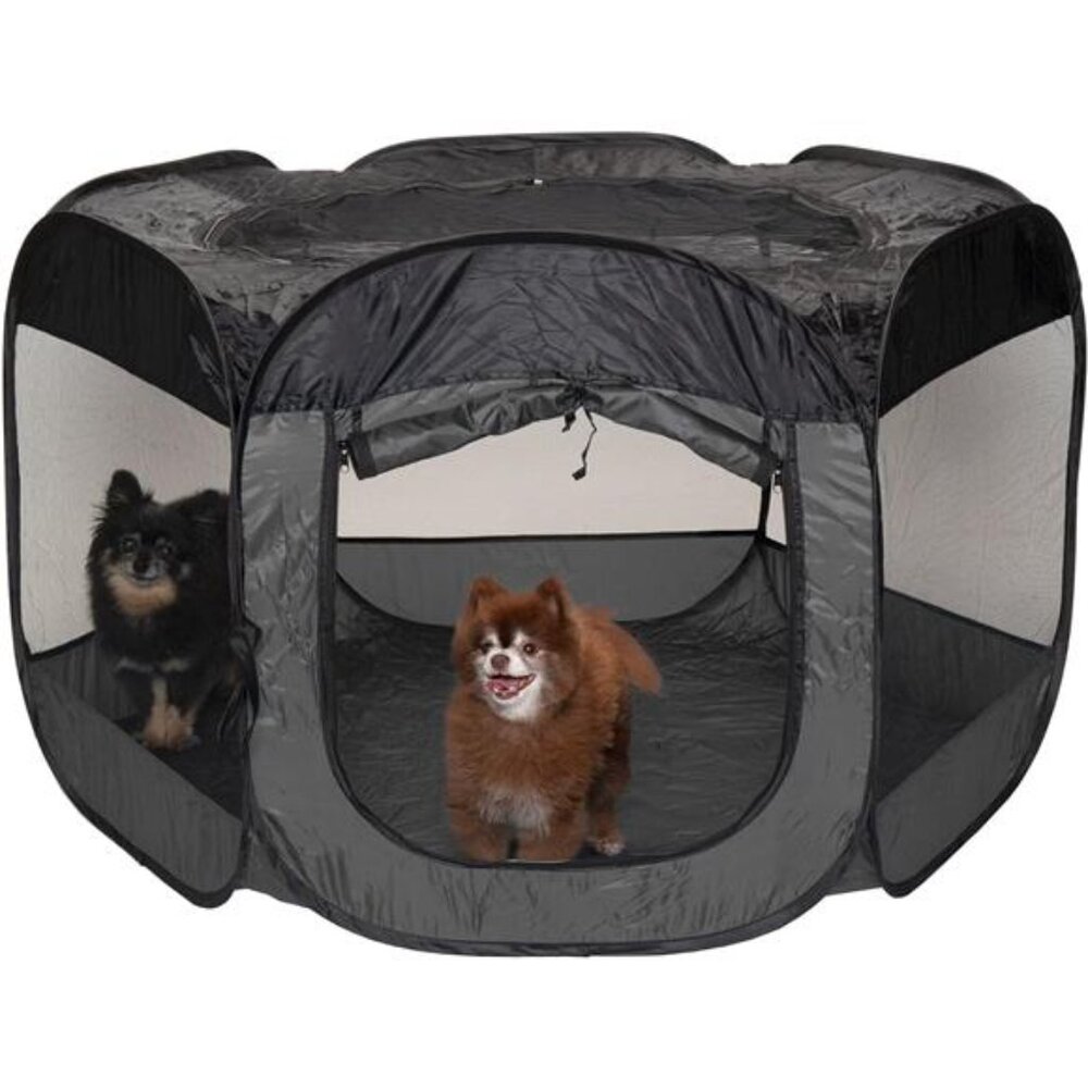 Pop Up Playpen Pet Tent Playground - Gray, Extra Large